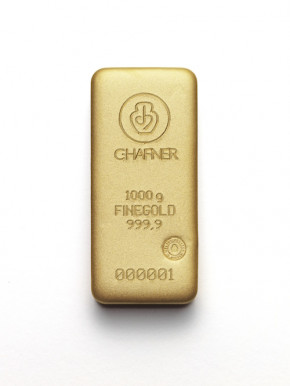 Goldbarren C. Hafner gegossen 1.000 g