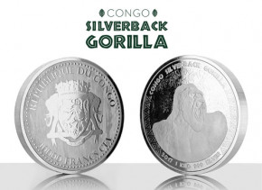 Congo Silverback Gorilla prooflike Silber 1 kg 2017