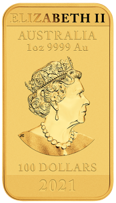 Dragon Rectangular Australien 2021 Gold 1 oz