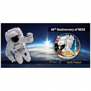 American Eagle 2018 - 60 Jahre NASA - Apollo - Silber coloriert 1 oz