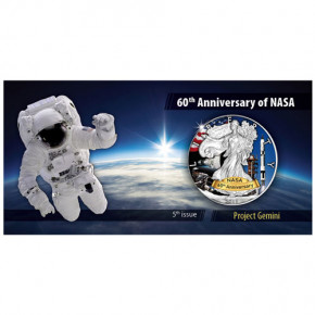 American Eagle 2018 - 60 Jahre NASA - Gemini - Silber coloriert 1 oz