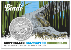 Salzwasser Krokodil Silber 1 oz 2013 Bindi