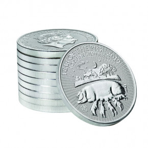 Lunar UK Schwein 2019 Silber 1 oz