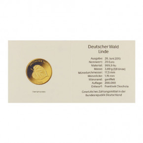 20 Euro Deutscher Wald - Linde 2015 Prägestätte D, F, G oder J 1/8 oz