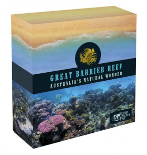 Niue - Great Barrier Reef Silber 5 oz vergoldet PP