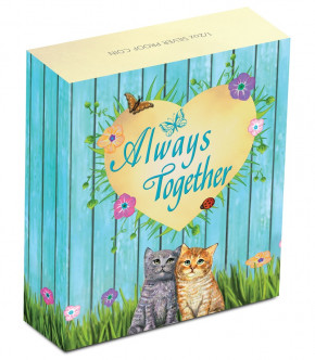 Tuvalu - Always Together - Katzenbabies - 2015 Silber 1/2 oz PP