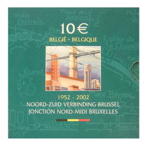 10 Euro Belgien Noord-Zuid Verbinding Bruessel 2002