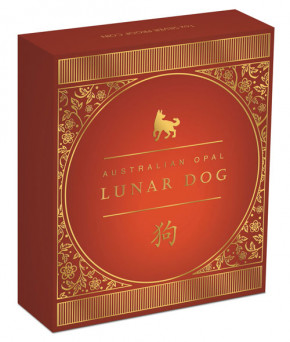 Lunar Opal Hund 2018 Silber 1 oz