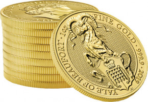 Queens Beast Yale of Beaufort Gold 1 oz 2019